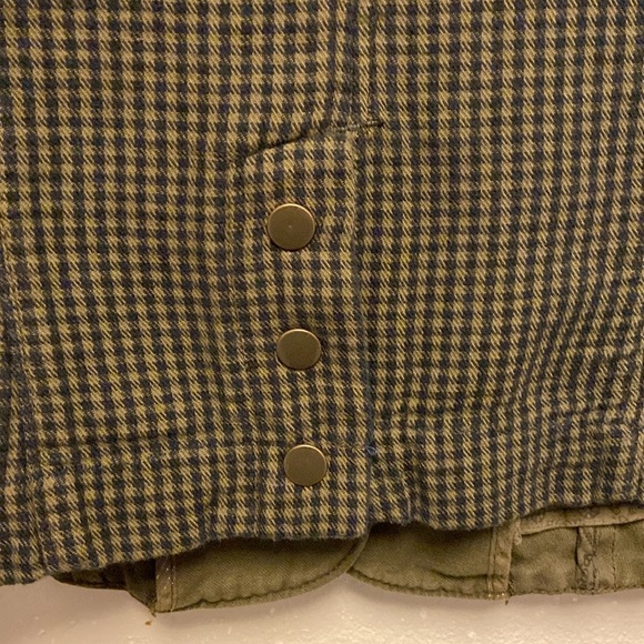 Hei Hei by Anthropologie Olive Green Denim Utility Button Front Jacket 3050 - Picture 6 of 10